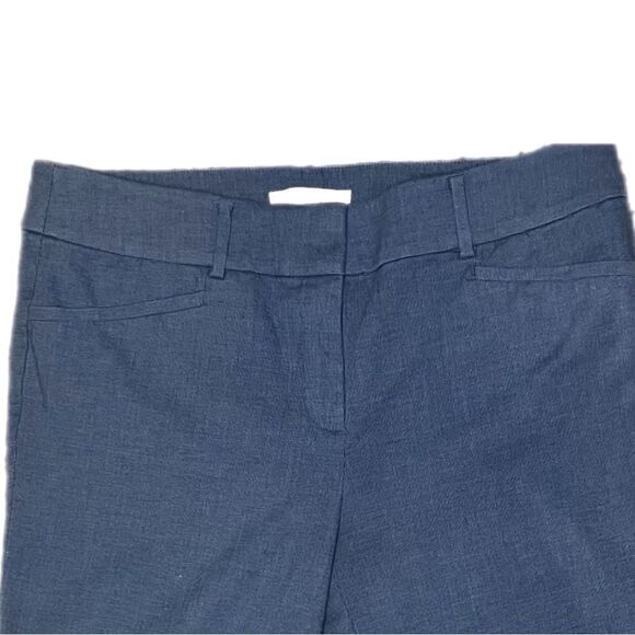 Loft Blue Tweed Print Cropped Pants. The Riviera Pant. Sz 8. Great Condition! - Picture 3 of 10